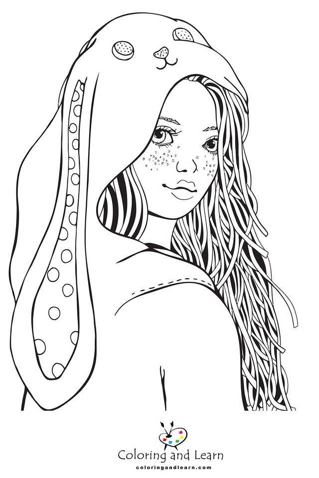 Girl coloring pages for adults rcoloring