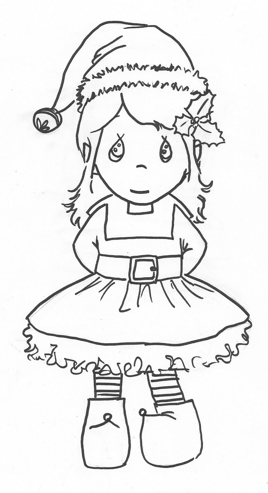 Precious moments girl elf coloring page christmas coloring pages cute coloring pages coloring pages