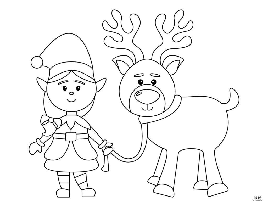 Elf coloring pages