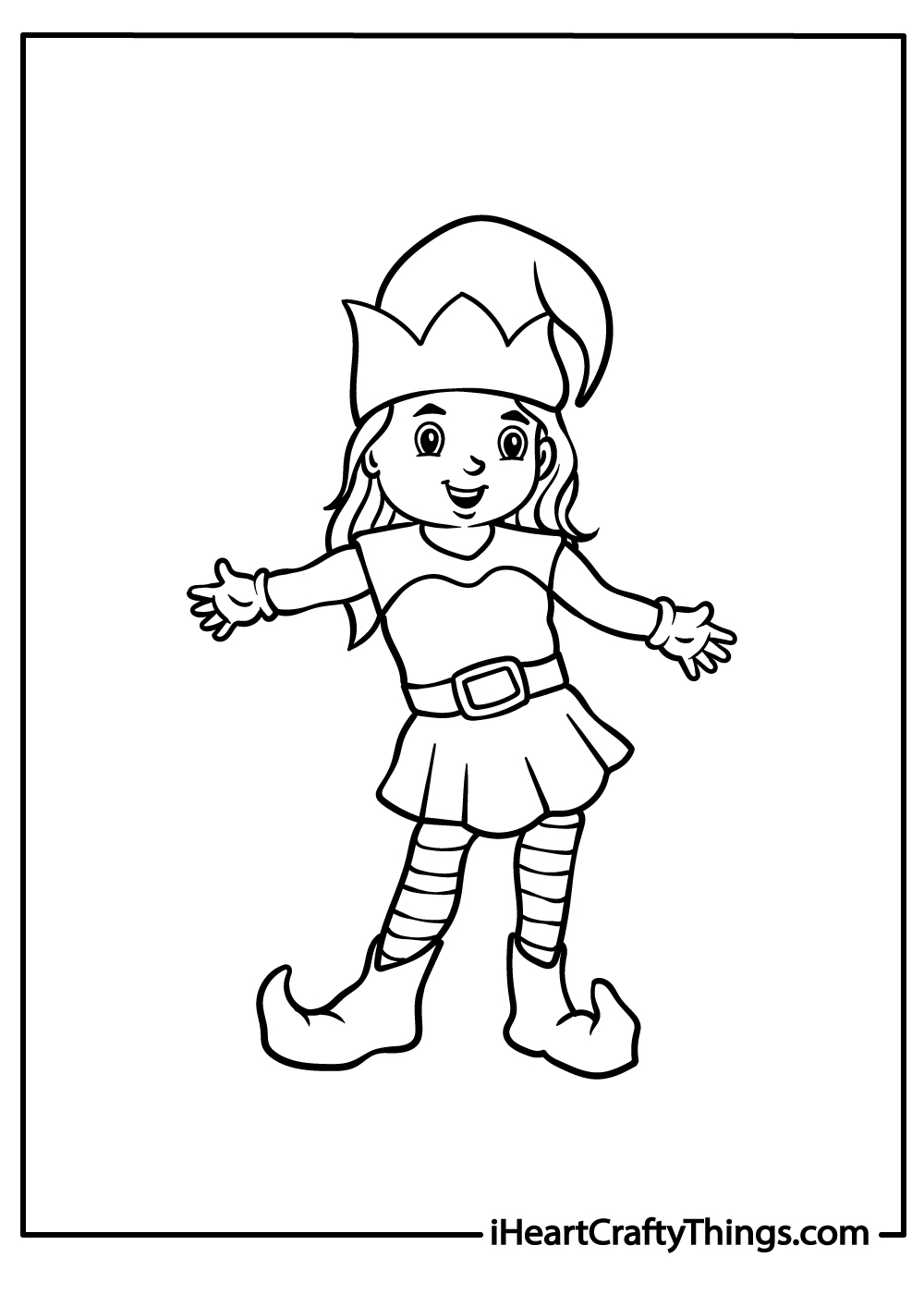 Christmas elves coloring pages free printables