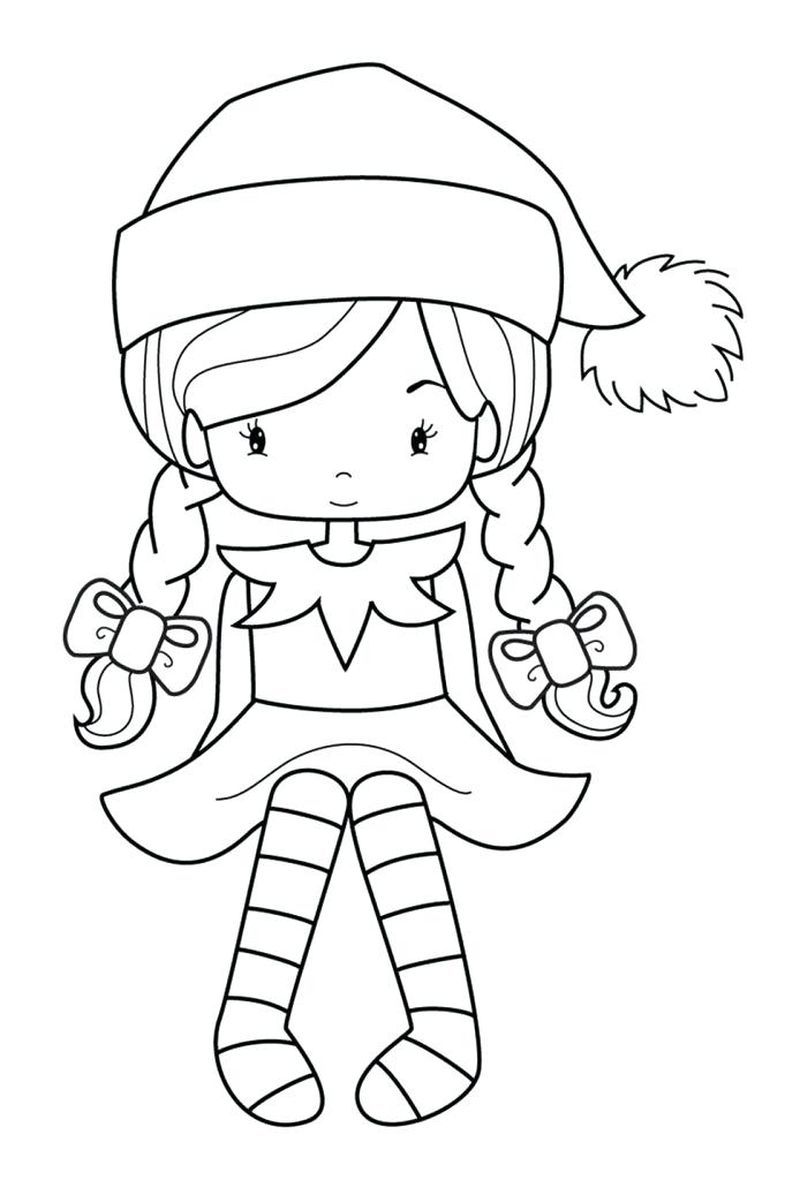 Elf coloring pages printable pdf