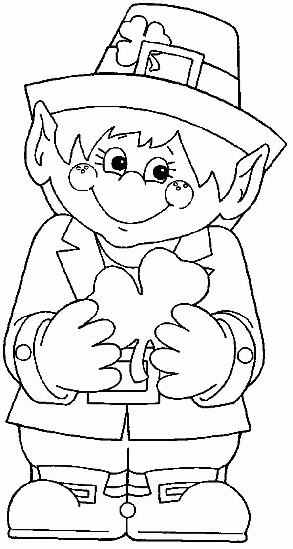 Girl leprechaun coloring pages