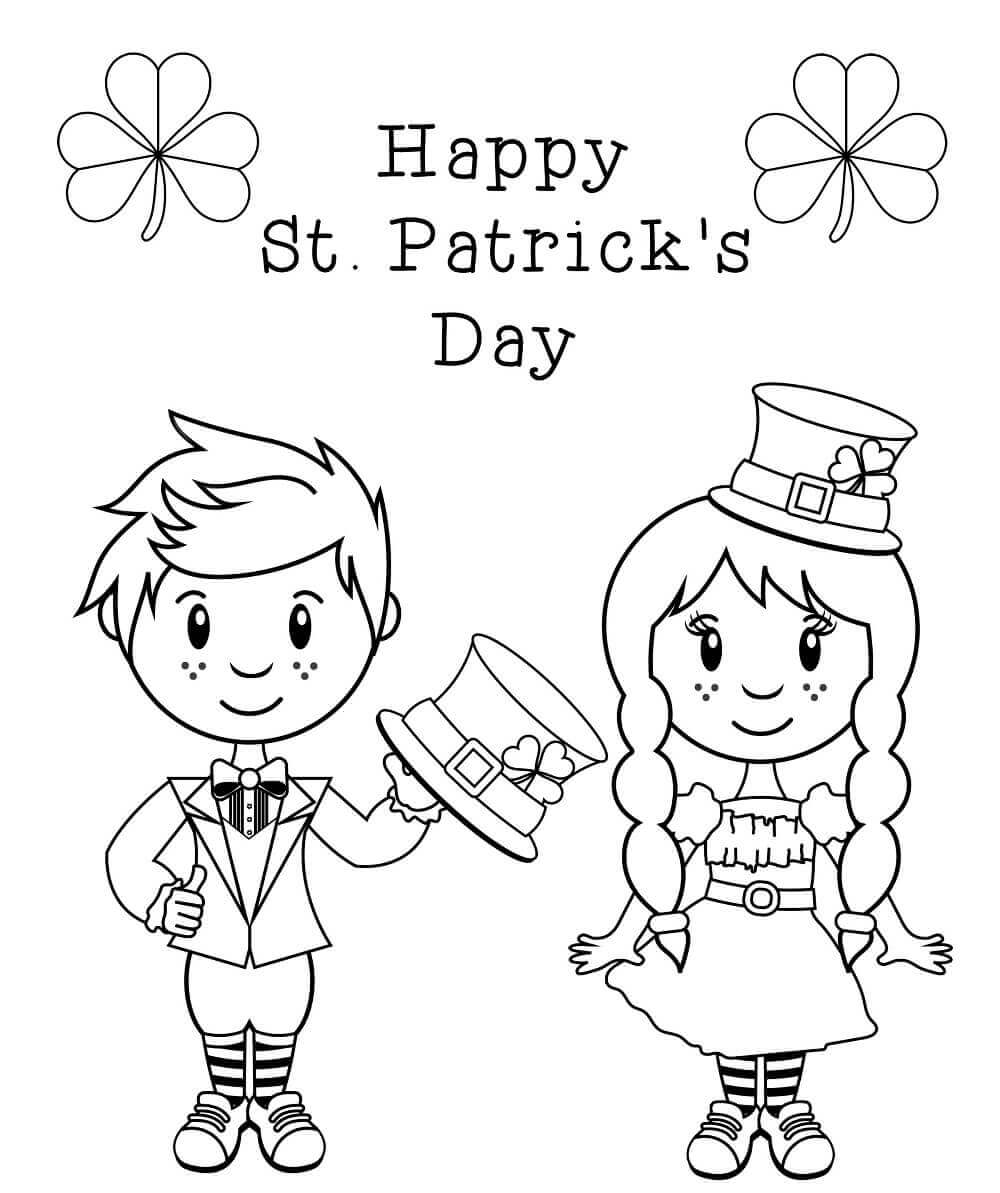 Girl leprechaun coloring pages