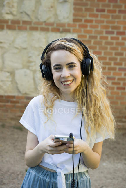 Headphone with outlet girl