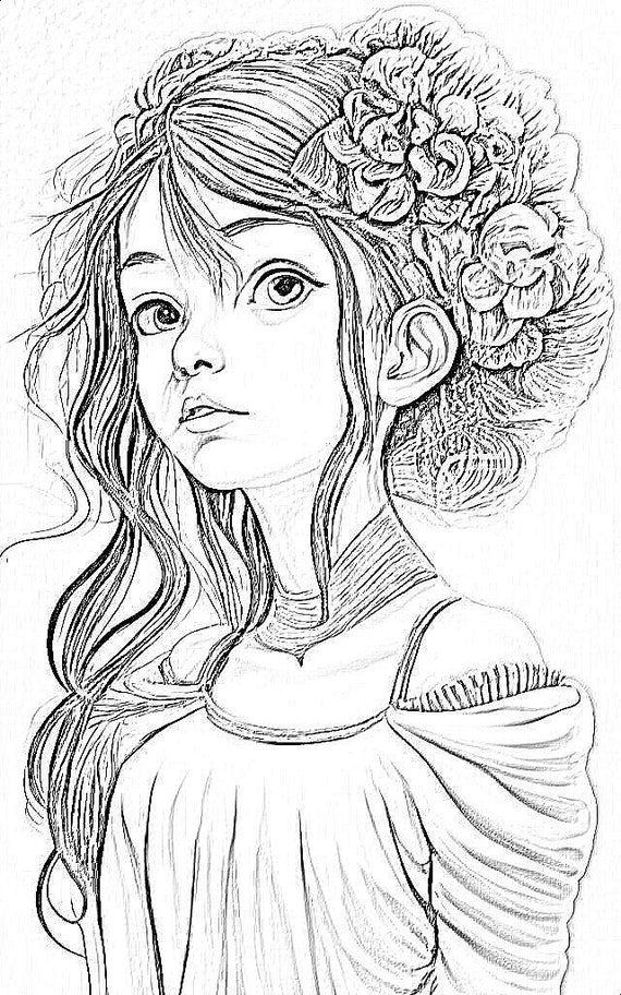 Digital files and coloring page cute girlfriend coloring file digital instant downloadable file ready to download coloring pages