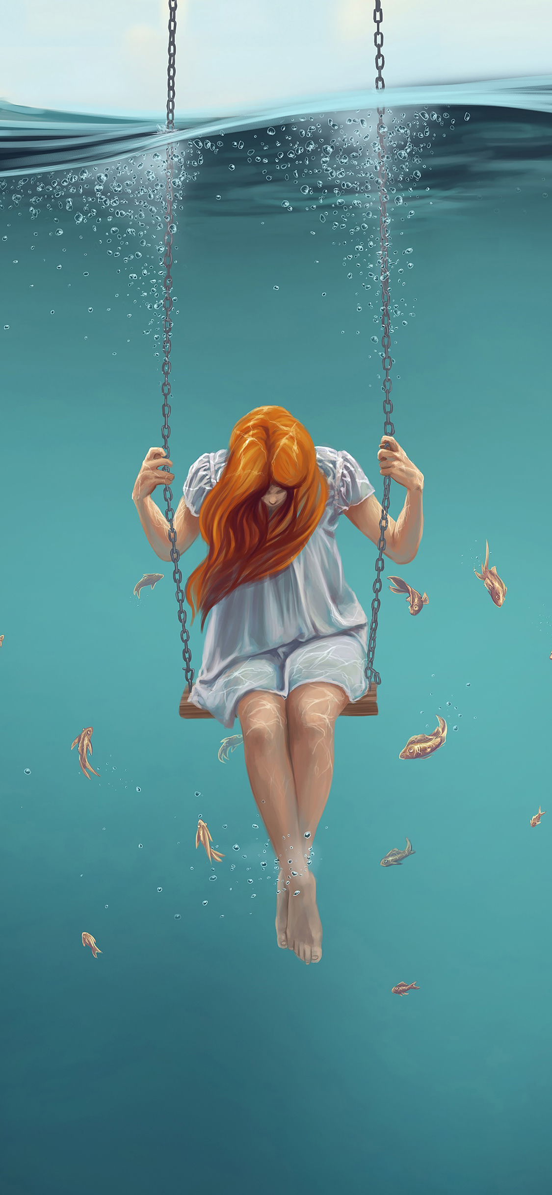 Download Free 100 Girls Painting Wallpapers   12.swing Art Painting Girl Iphone X   Ilike  Com 