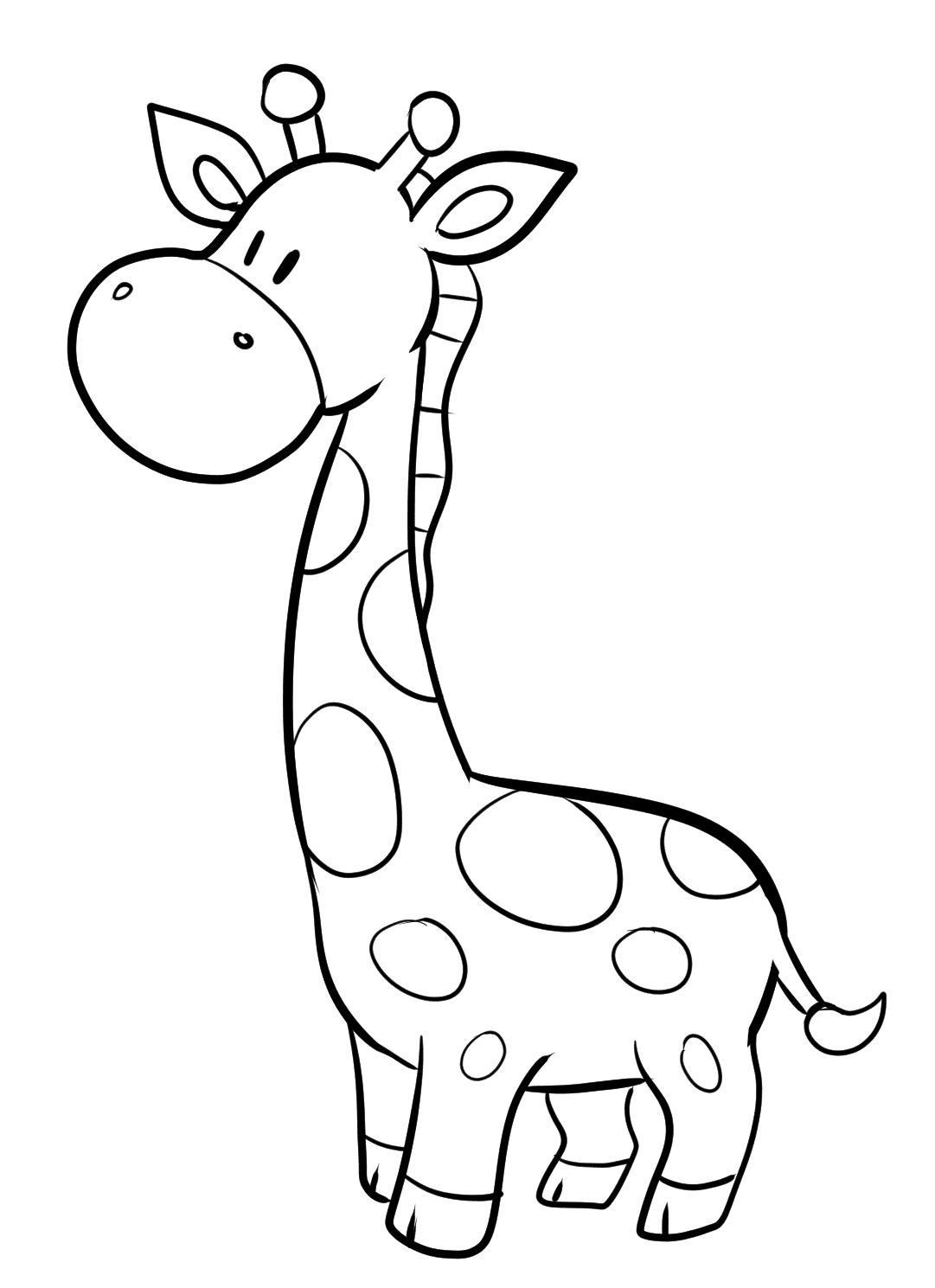 Giraffes coloring pages printable for free download