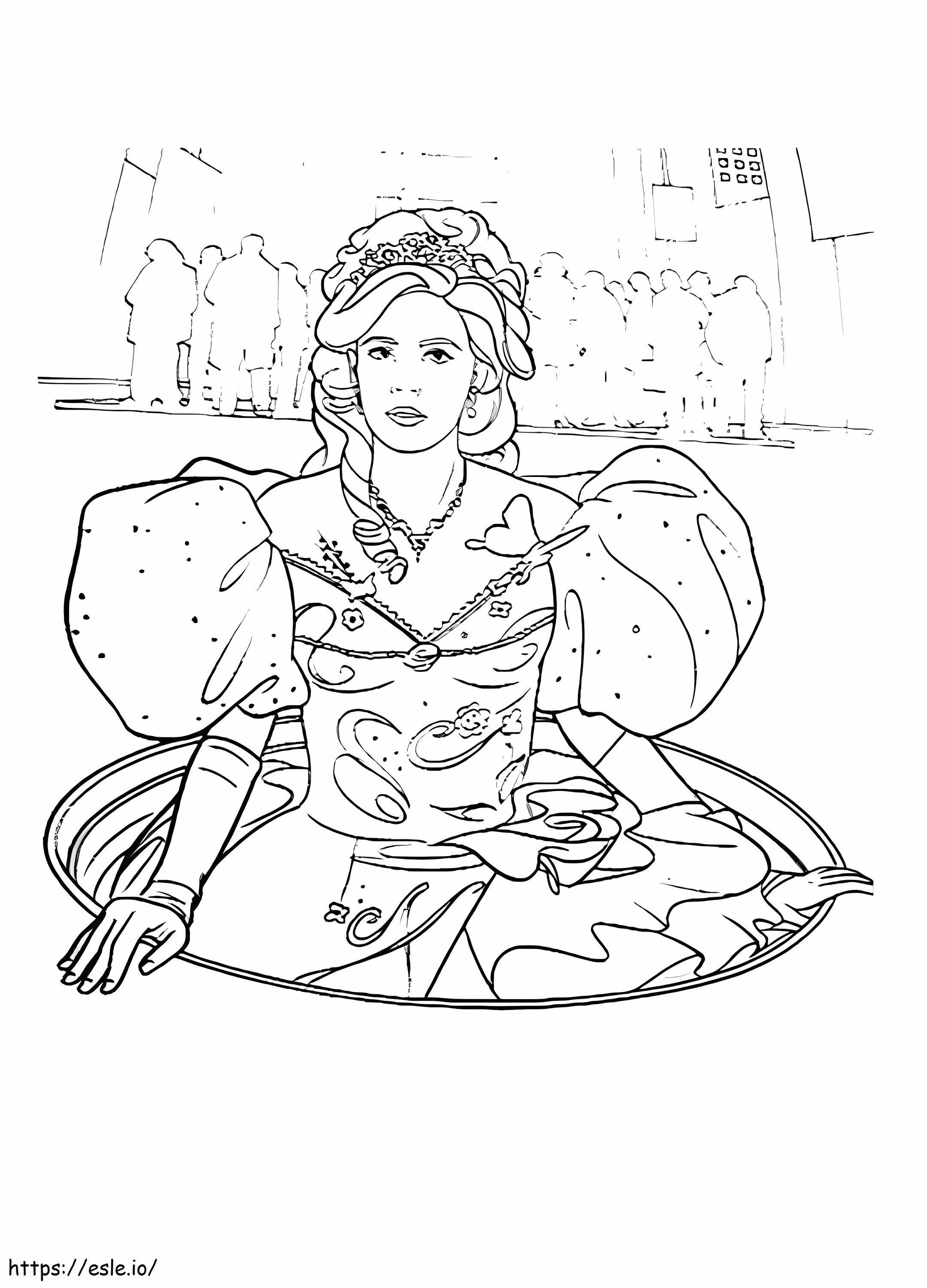 Princesa giselle coloring page