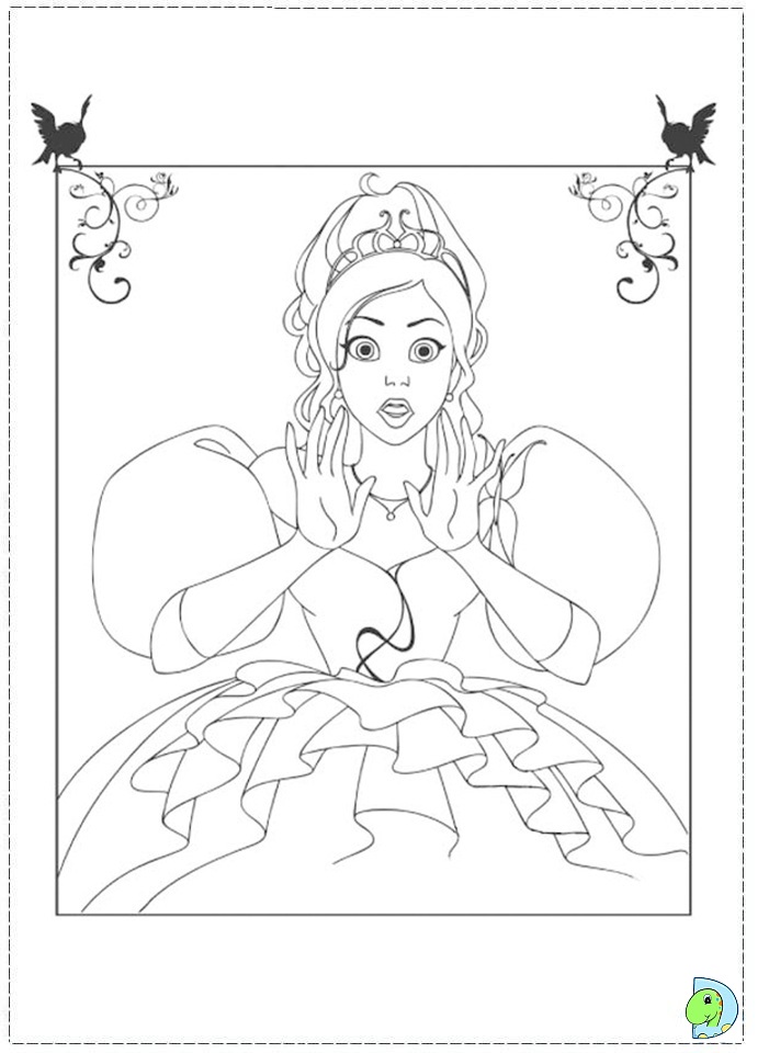 Enchanted coloring page princess giselle coloring page