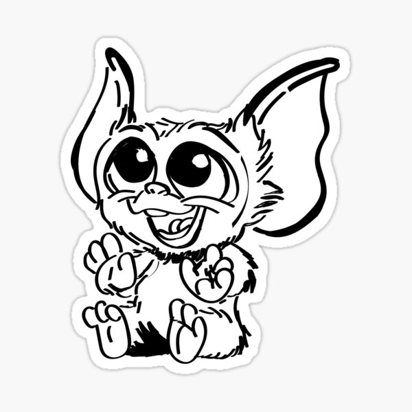 Adorable baby mogwai gizmo sticker for sale by moscowmule