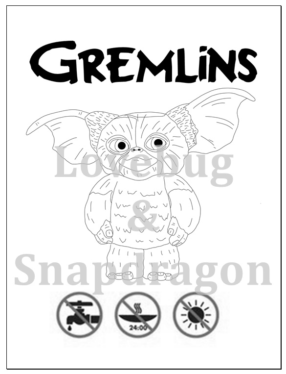 Gremlins coloring book gizmo by pi