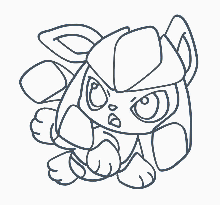 Stl file glaceon pokemon anime chibi cookie cutter ðãd printer design to downloadãcults