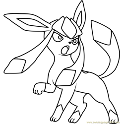 Glaceon pokemon coloring pages for kids