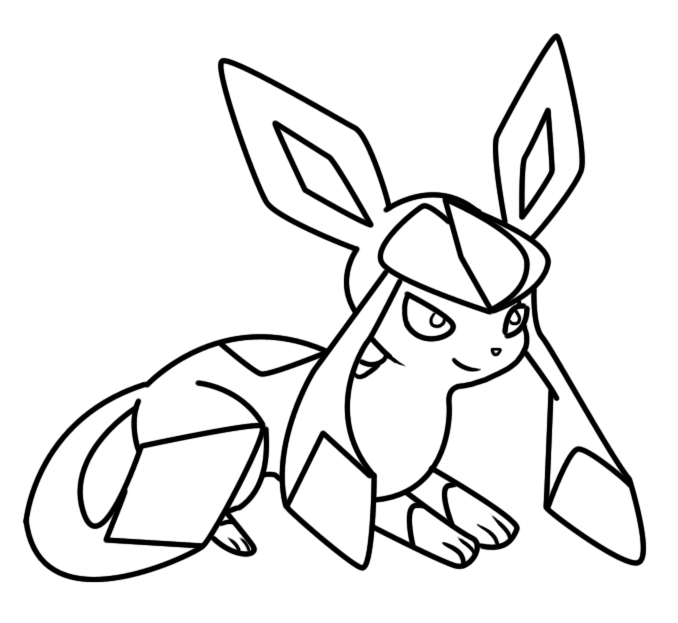 Glaceon coloring page by bellatrixie