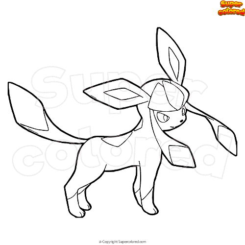 Coloring page pokemon glaceon