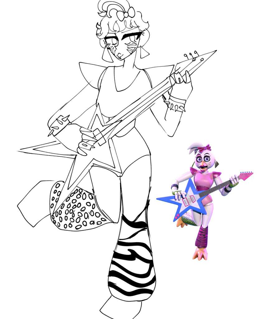 Humanized glamrock chica fnaf sister location amino