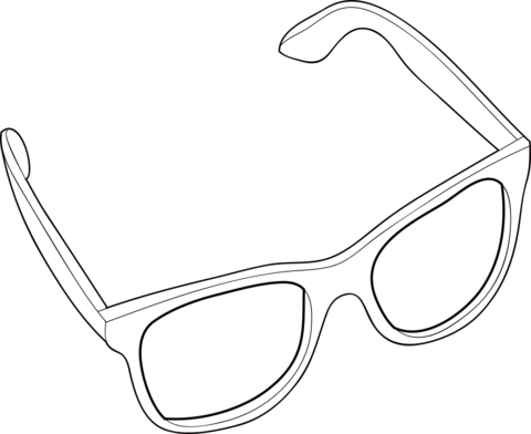 Glasses coloring page free printable coloring pages