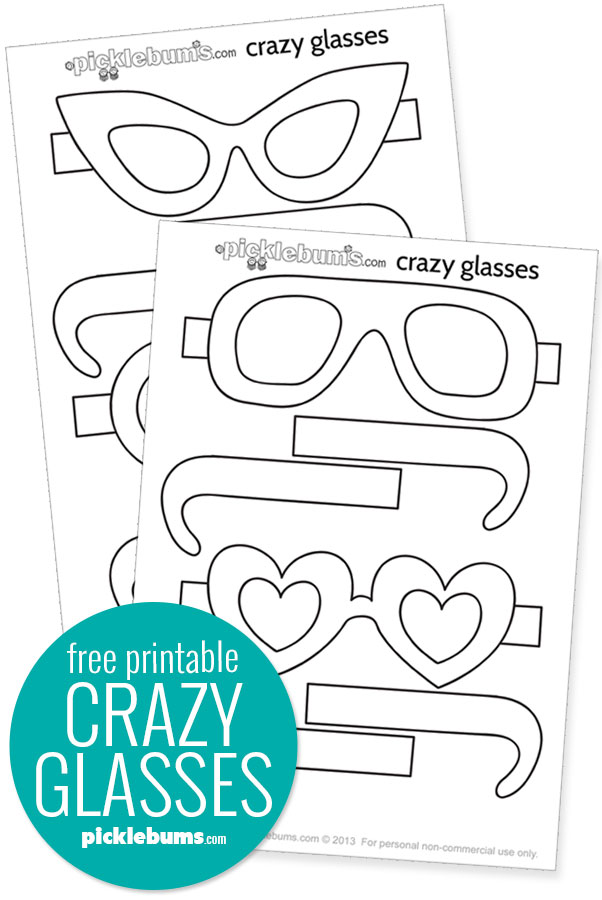 Fabulous free printable glasses