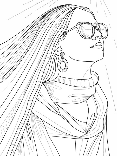 Hundred coloring pages sun glasses royalty