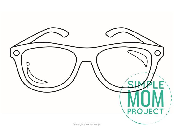 Free printable sunglasses template free printables fun summer crafts preschool coloring pages