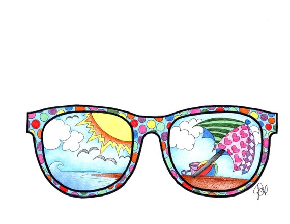 Sunglasses coloring page download now