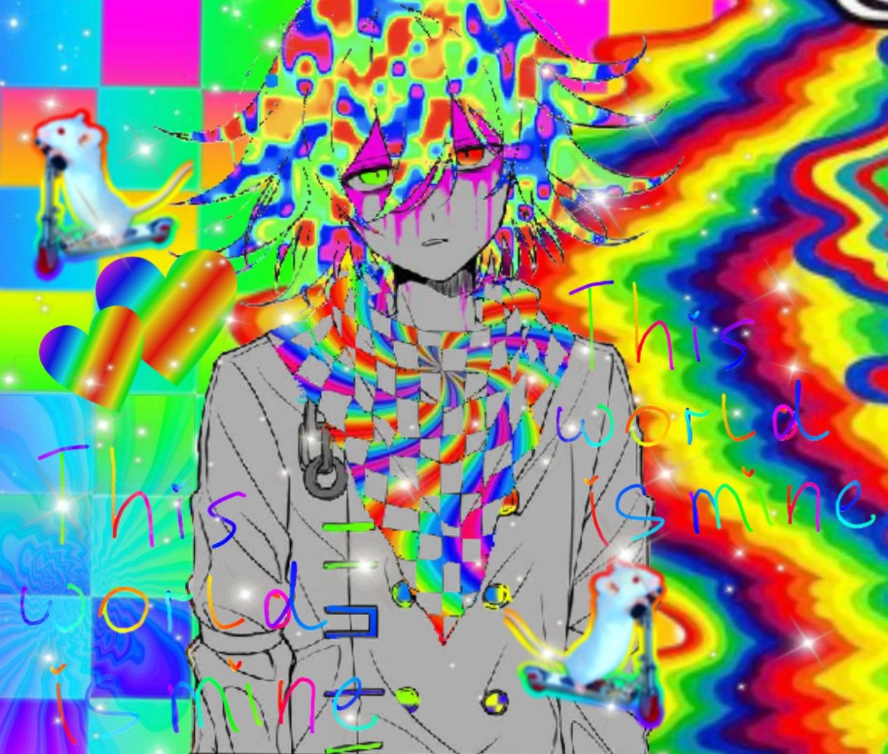 P by ððñð ðºðñðºðð on bruh eyestra art glitchcore wallpaper anime