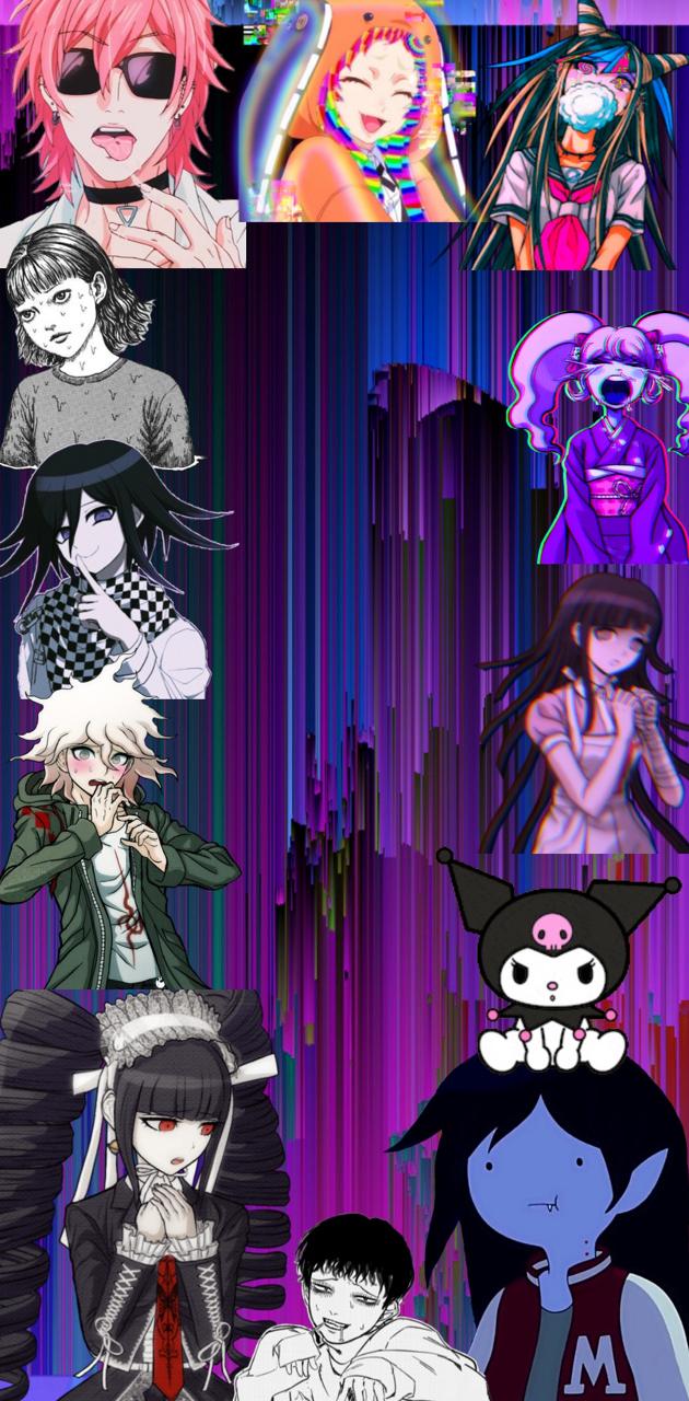 Glitch core anime wallpaper by acceptabletrash