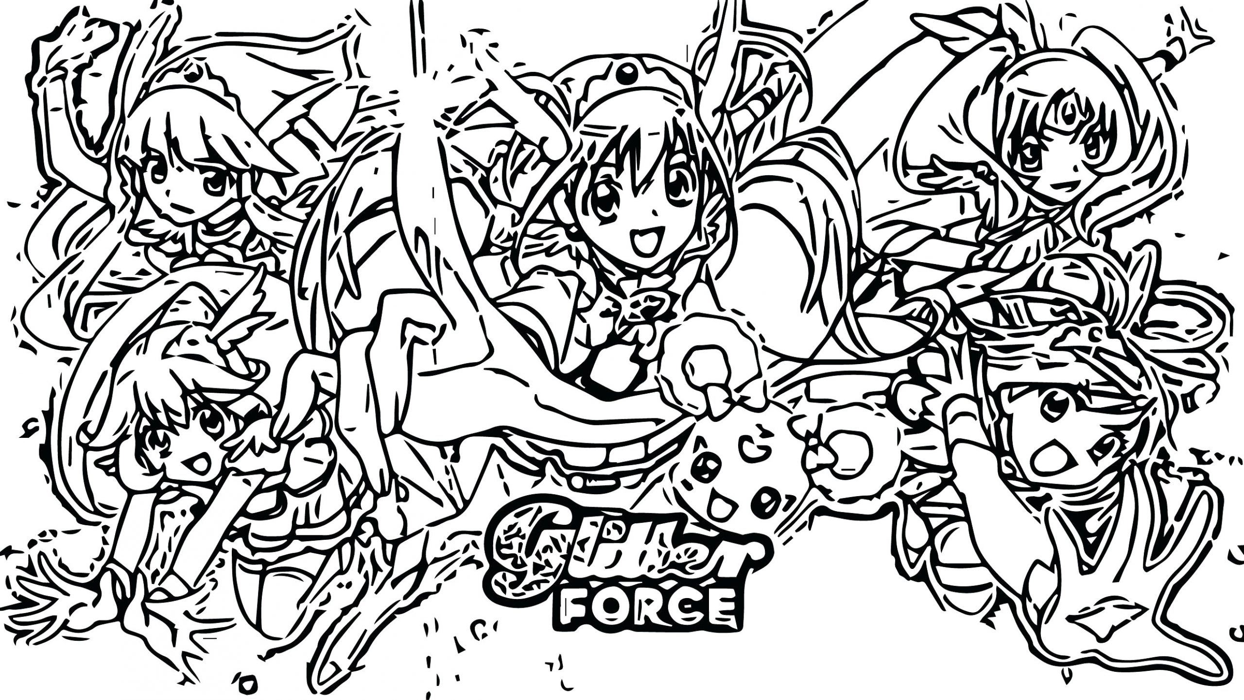 Glitter force coloring pages