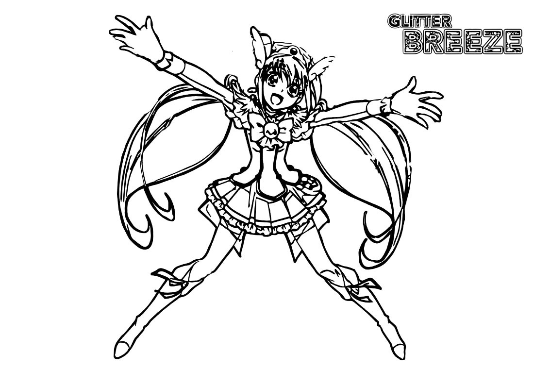 Glitter force coloring pages