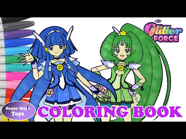 Glitter force coloring book copilation breeze spring happy agic toys