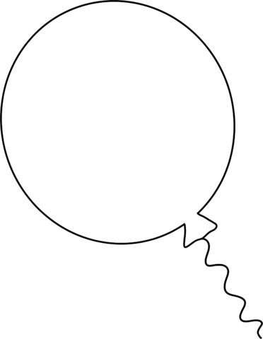 Balloon outline coloring page free printable coloring pages