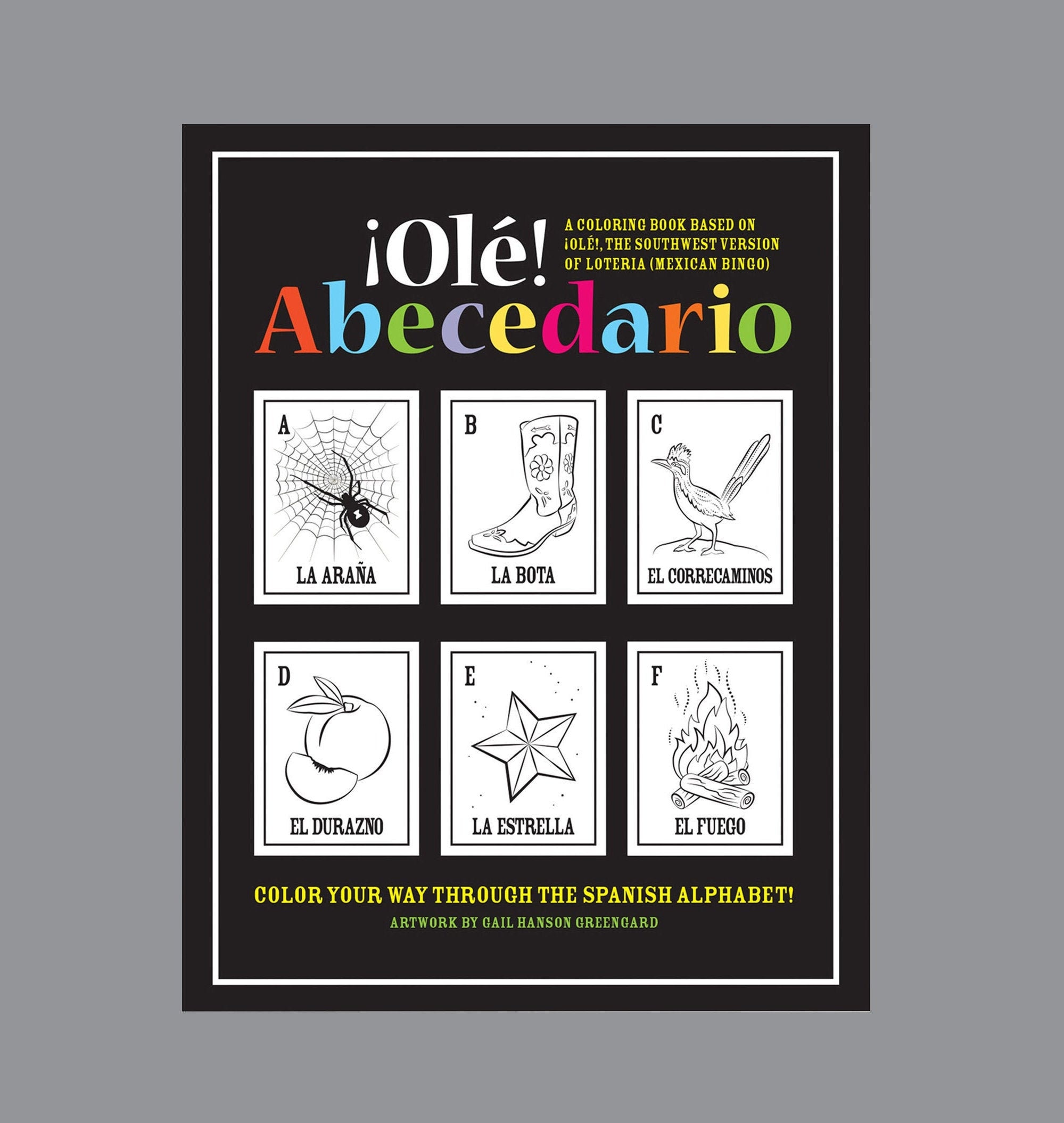 Spanish alphabet loteria coloring book