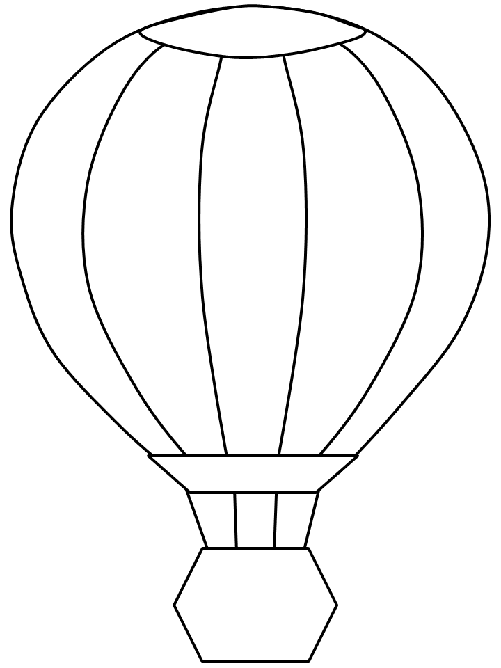 Hot air balloon transportation coloring pag coloring book hot air balloon craft balloon template air balloon