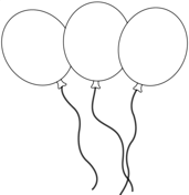 Balloons coloring pages free printable pictures