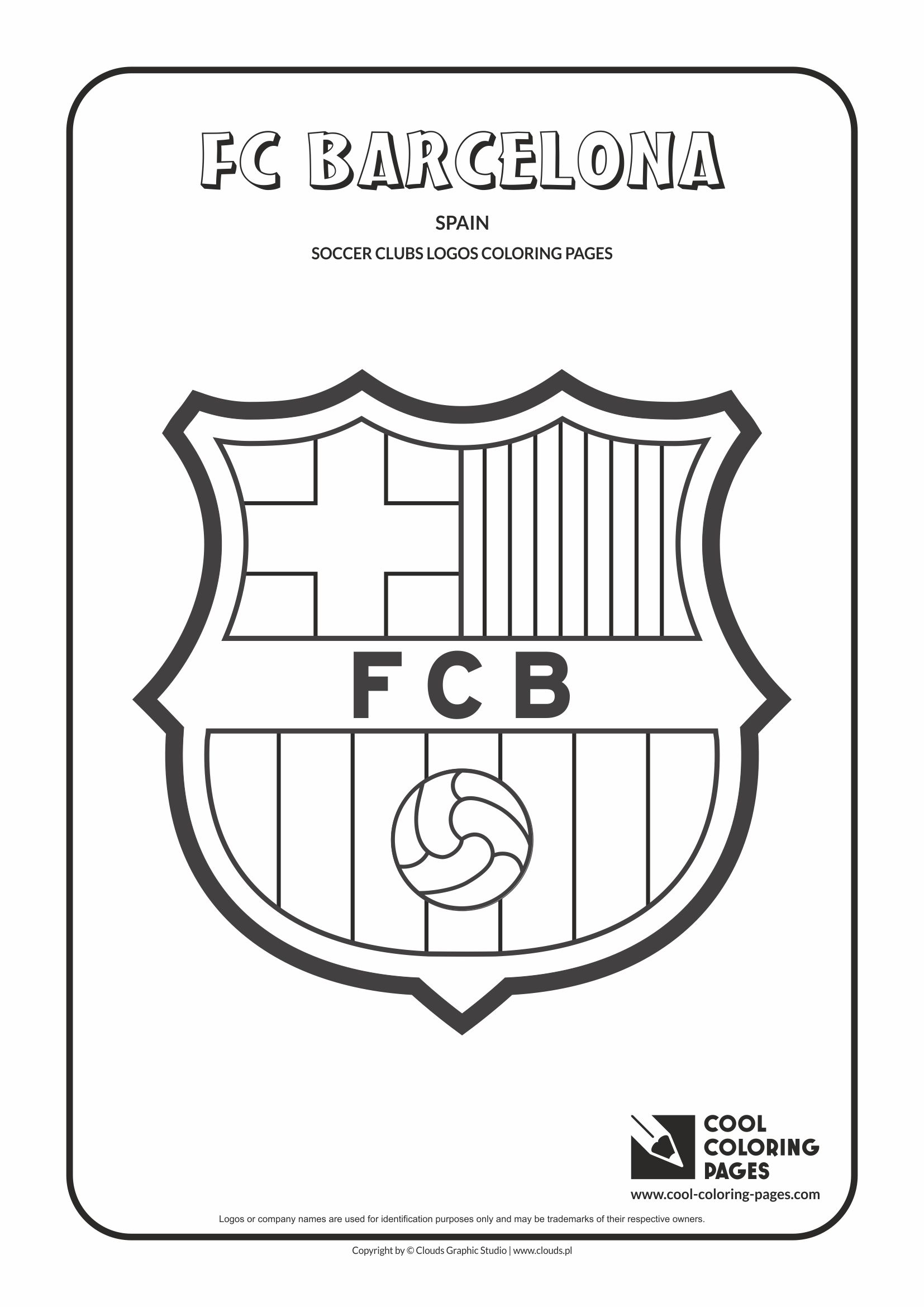 Cool coloring pages fc barcelona logo coloring page