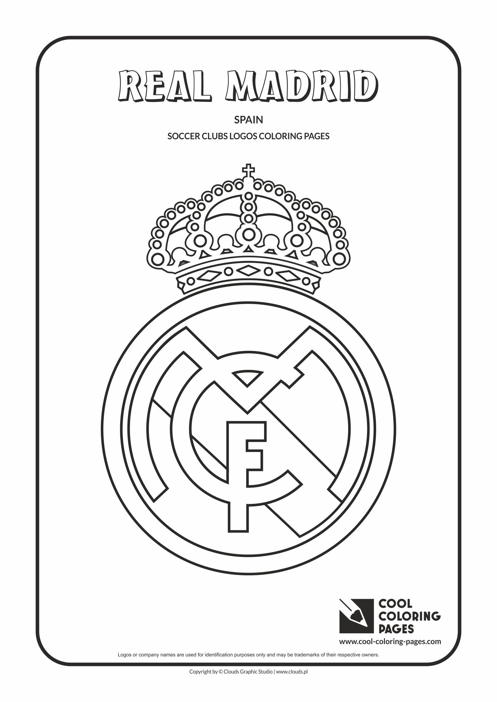 Cool coloring pages real madrid logo coloring page