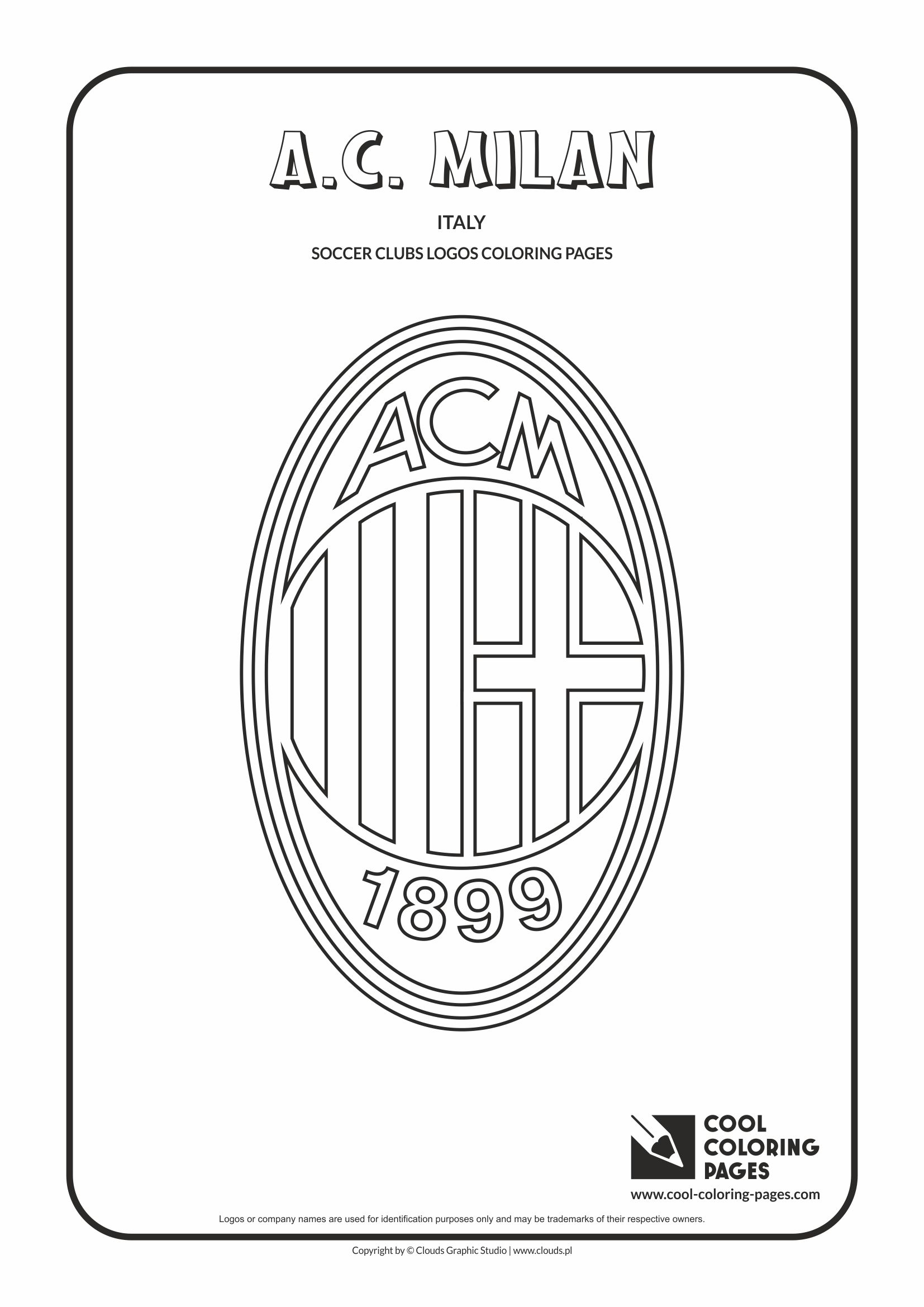 Cool coloring pages ac milan logo coloring page