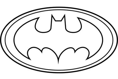 Batman logo coloring page free printable coloring pages