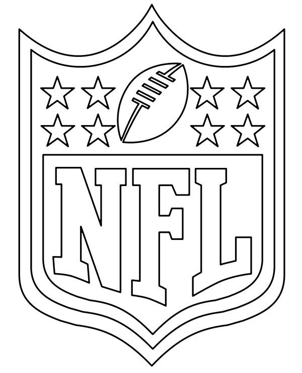 Printable coloring page of nfl logo