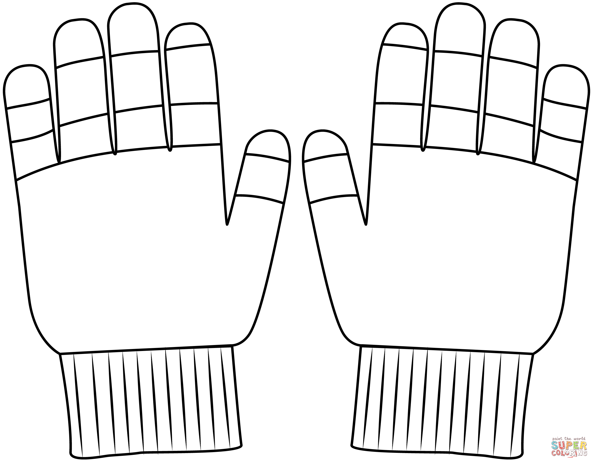 Gloves coloring page free printable coloring pages