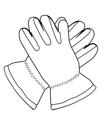 Gloves coloring page free printable coloring pages