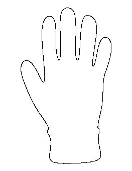 Free shape and object patterns for crafts stencils and more page printable crafts glove pattern stencils