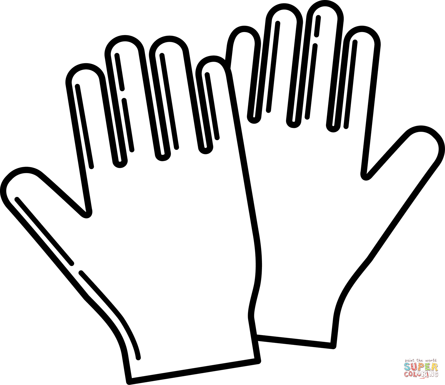 Gloves coloring page free printable coloring pages
