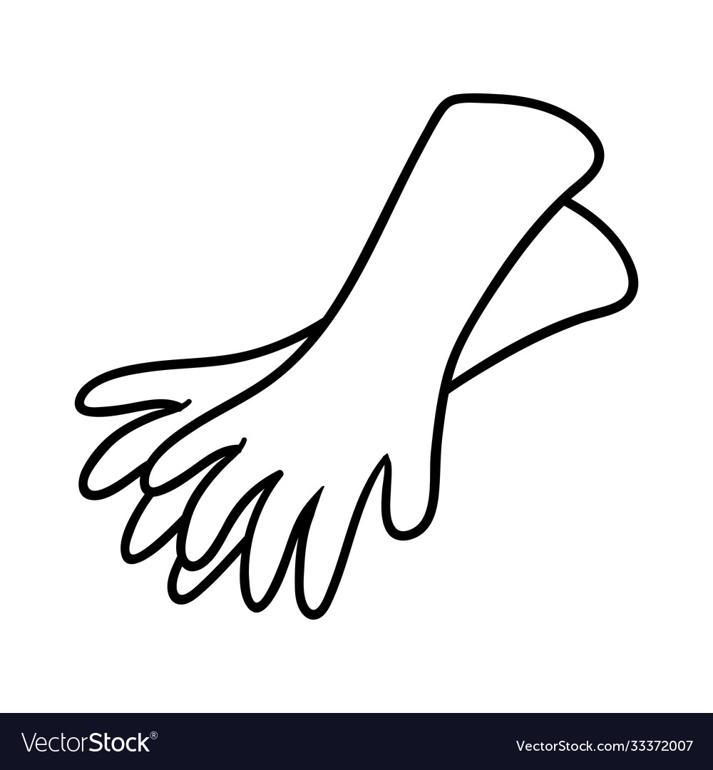 Coloring book cleaning latex gloves royalty free vector