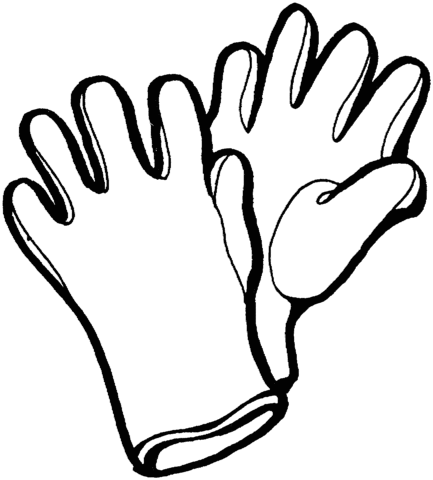 White gloves coloring page free printable coloring pages