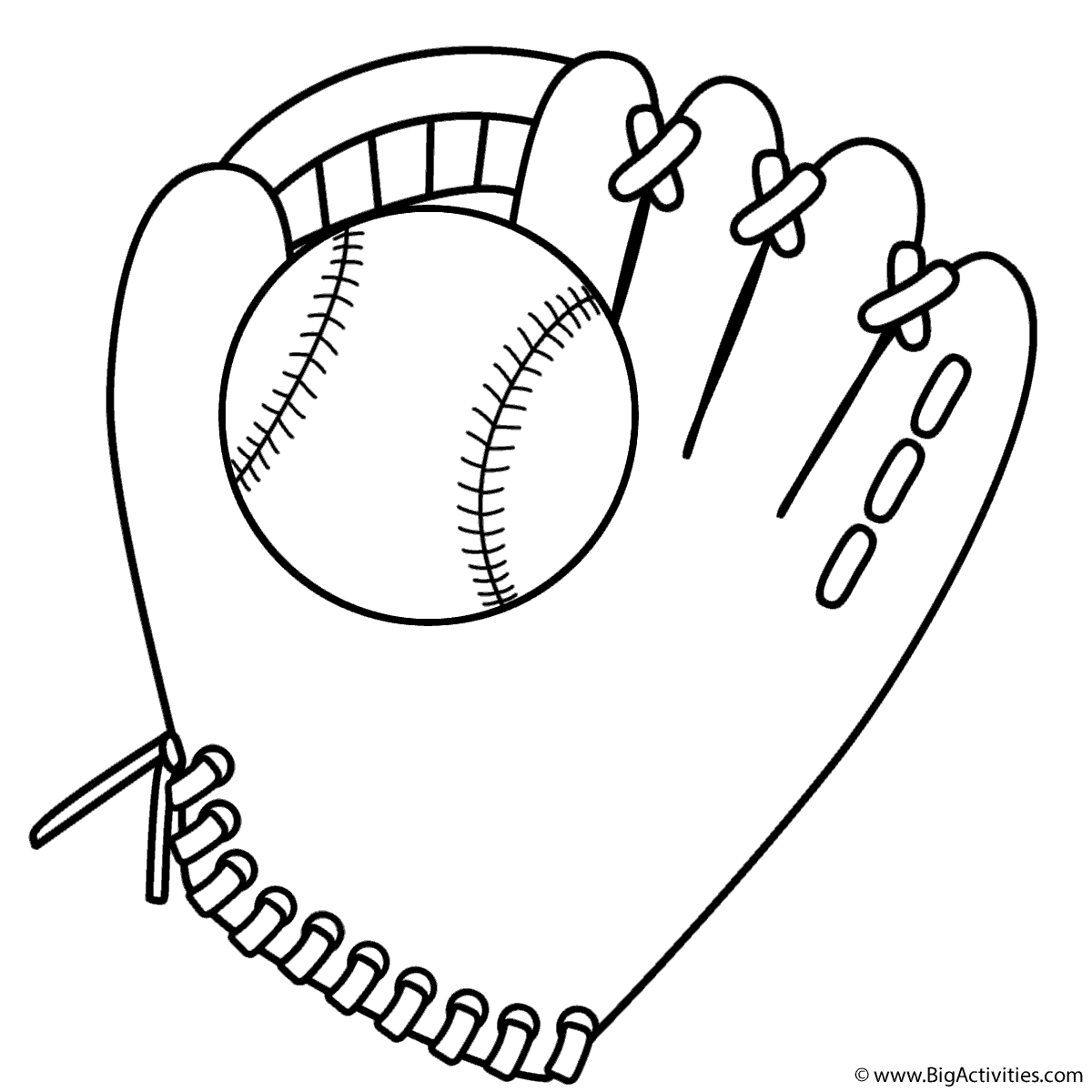 Baseball glove and ball