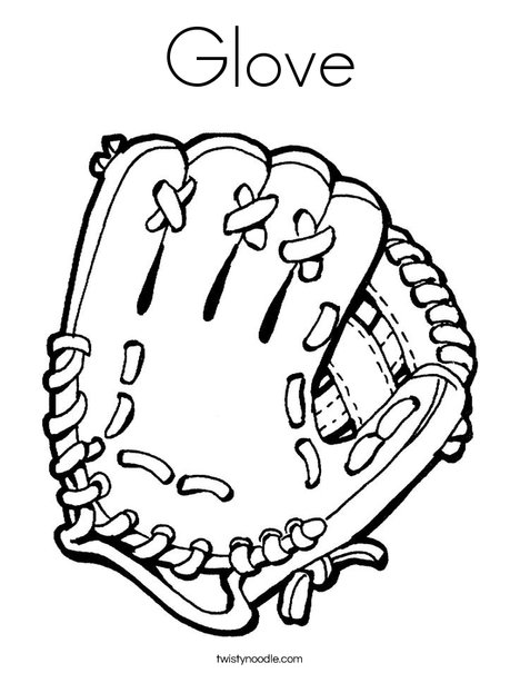 Glove coloring page