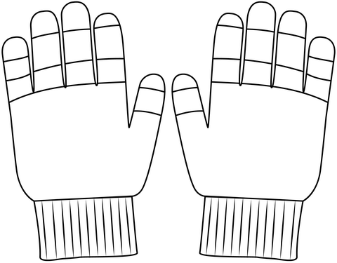 Gloves coloring page free printable coloring pages