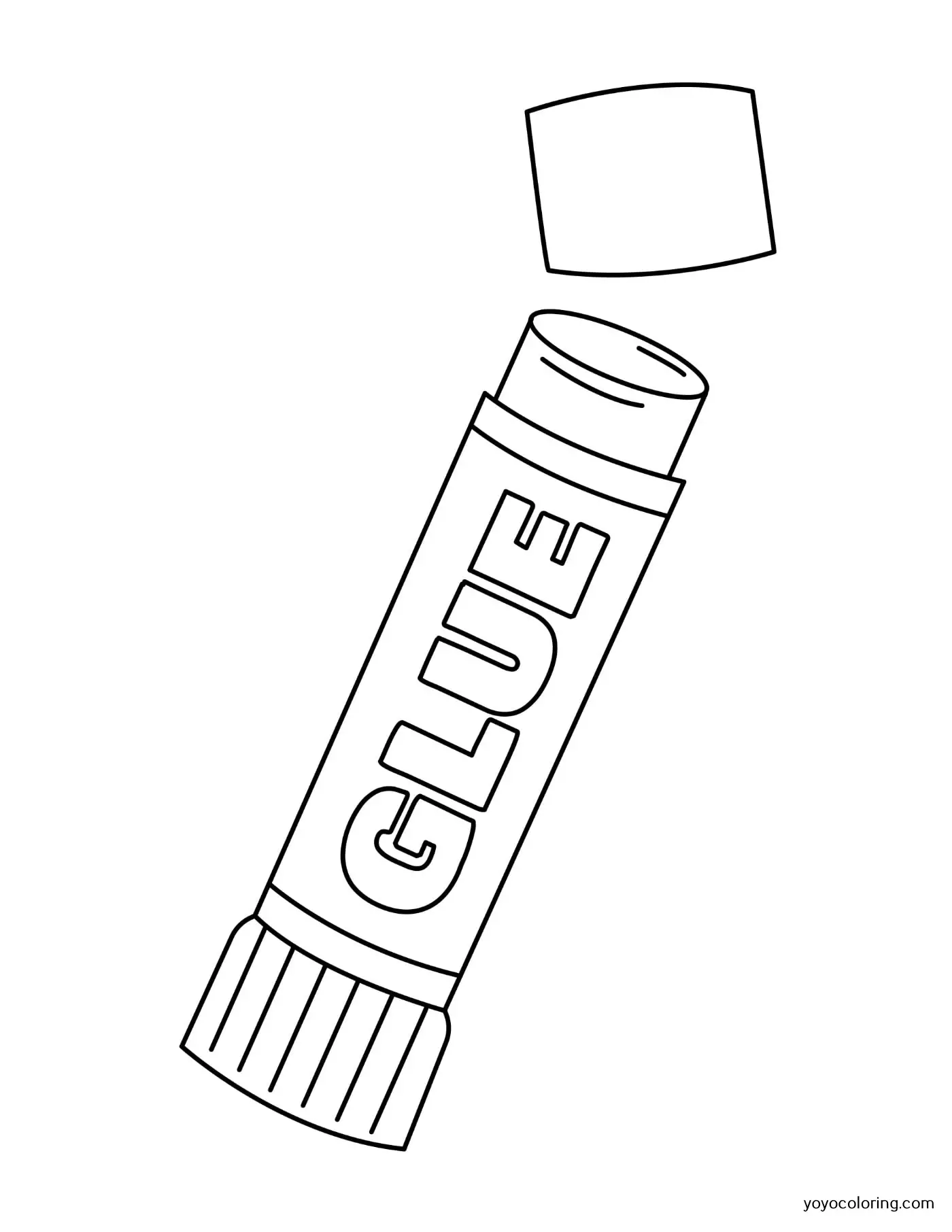 Glue stick coloring pages á printable painting template