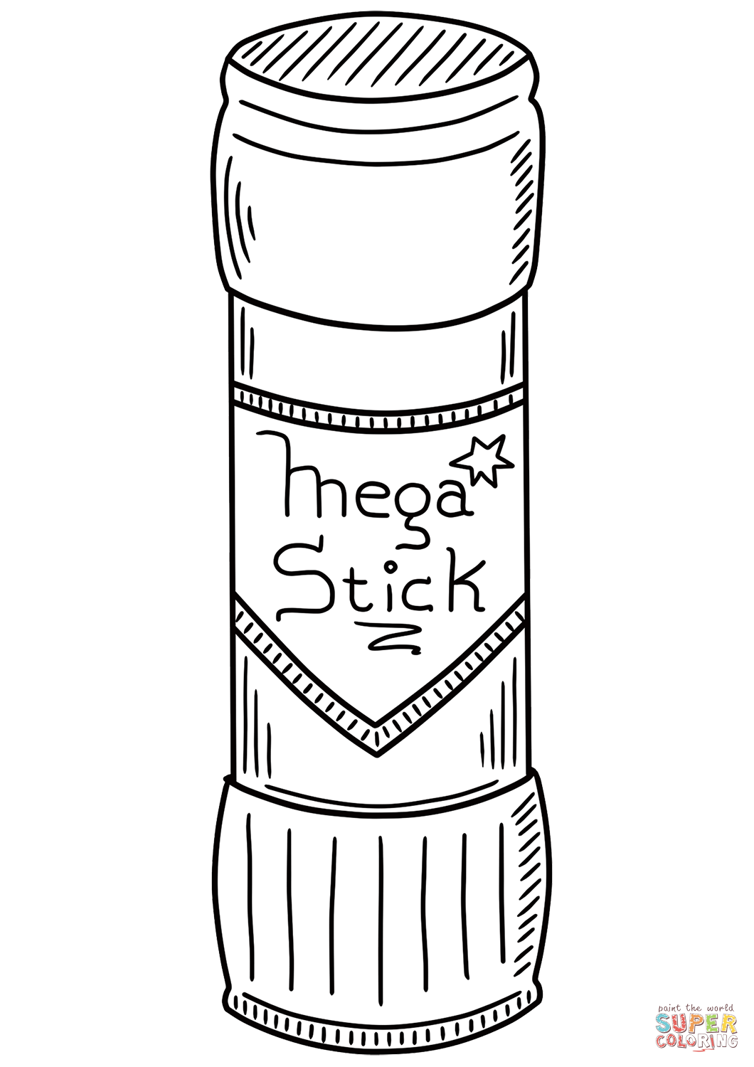 Glue stick coloring page free printable coloring pages